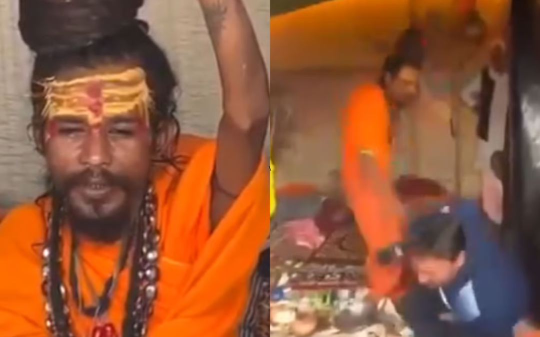 Viral Video: Mahakal Giri Baba Thrashes YouTuber at Mahakumbh 2025 for Asking Irritating Questions